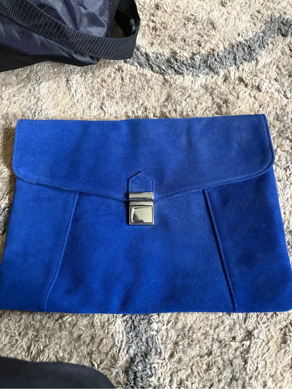 Mossimo Supply Co. Blue Suede Envelope Clutch
